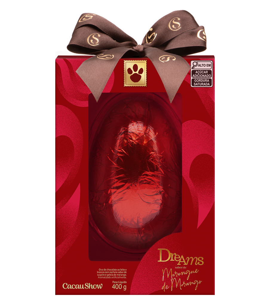 Ovo de Páscoa Dreams Merengue de Morango 400g