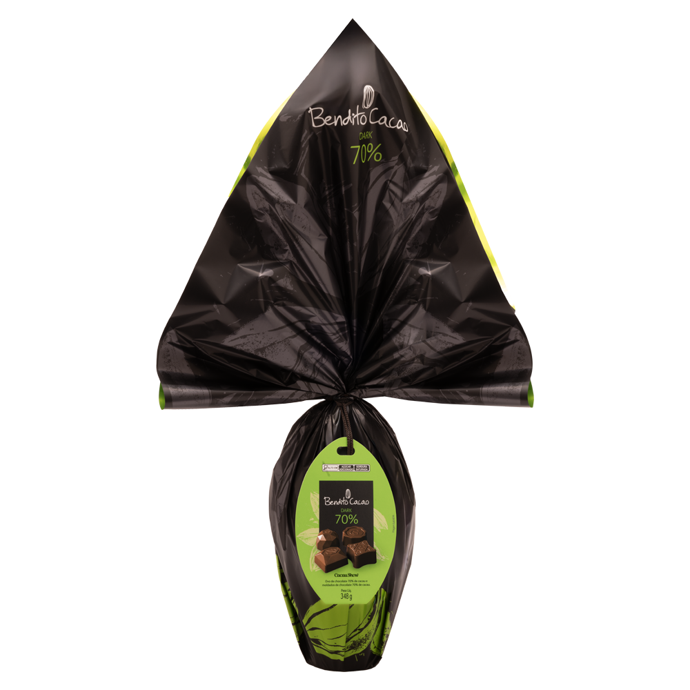 Ovo de Páscoa Bendito Cacao Chocolate 70% 348g - 1