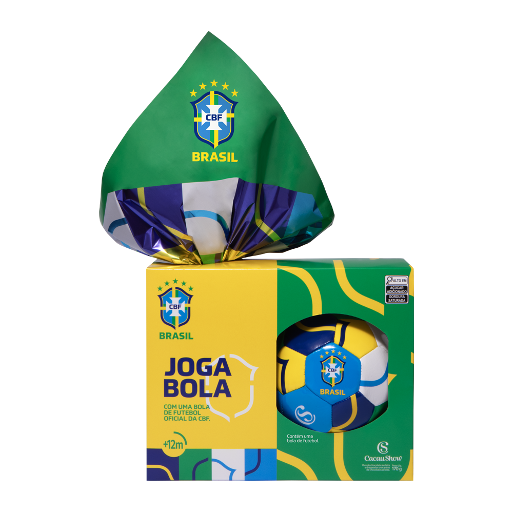 Ovo de Páscoa ao Leite Bola CBF Chocoesportes 170g - 1